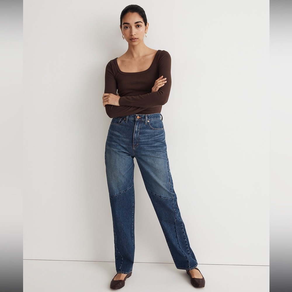 Baggy Tapered Jeans in Fanwell Wash: Two-Tone Edition